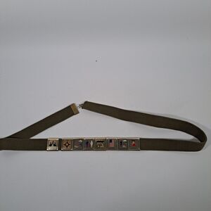Vtg Boy Cub Scout Belt 8 Skill Award Belt Loops BSA Swim Hiking Cook Citizen